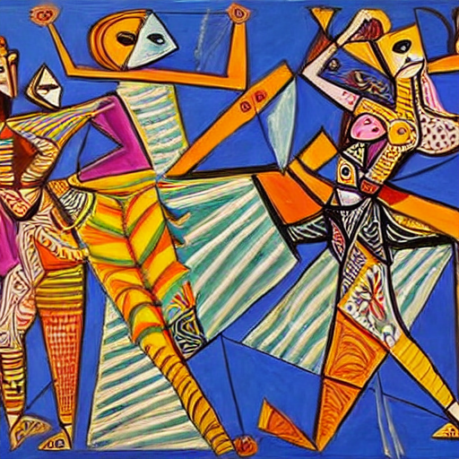 one_image_a_day's tweet image. #CubistFusion #AbstractHarmony #ImprovisationalArt