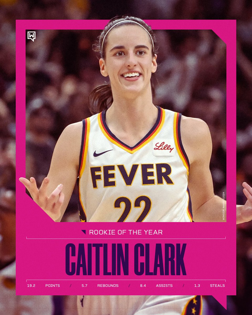 No. 1 pick Caitlin Clark broke records and led the Indiana Fever to the playoffs for the first time since 2016. Clark is our unanimous 2024 Rookie of the Year