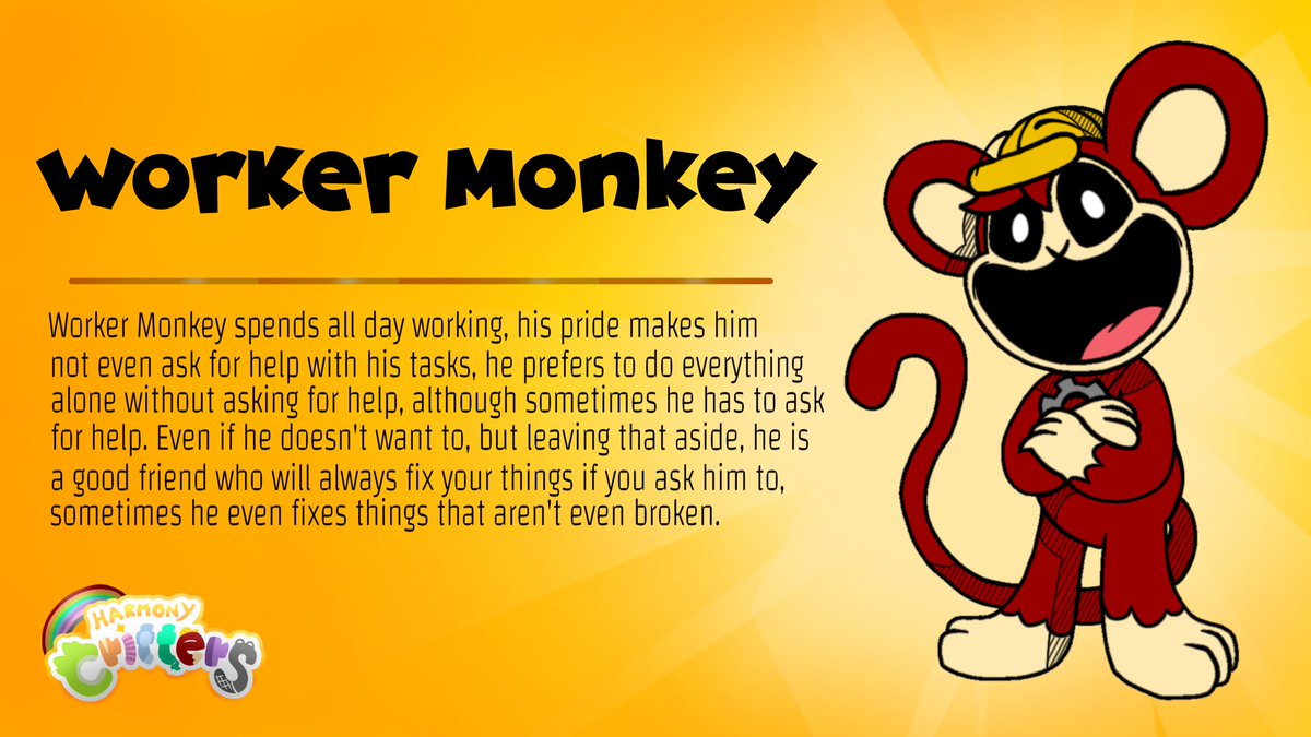 Mindyamy69155's tweet photo. Meet Worker Monkey 
Harmony Critters 

#HarmonyCtitters #WorkerMonkey https://t.co/n1ZgpGJFcH