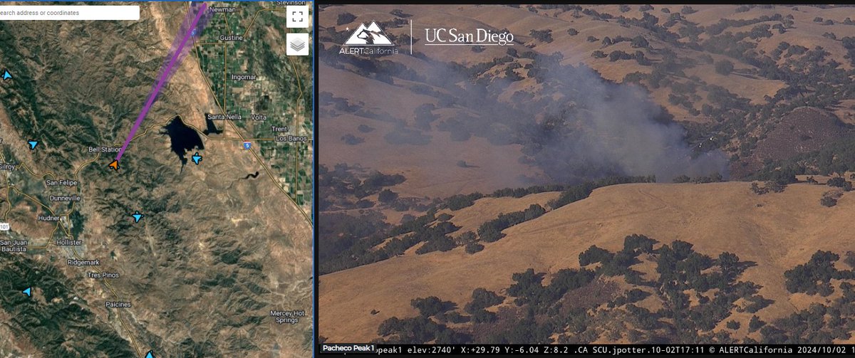 engineco16's tweet photo. New #Fire #PachecoPass Hwy. 152 east of Casa De Fruta. https://t.co/Pvh04SJ9ZG