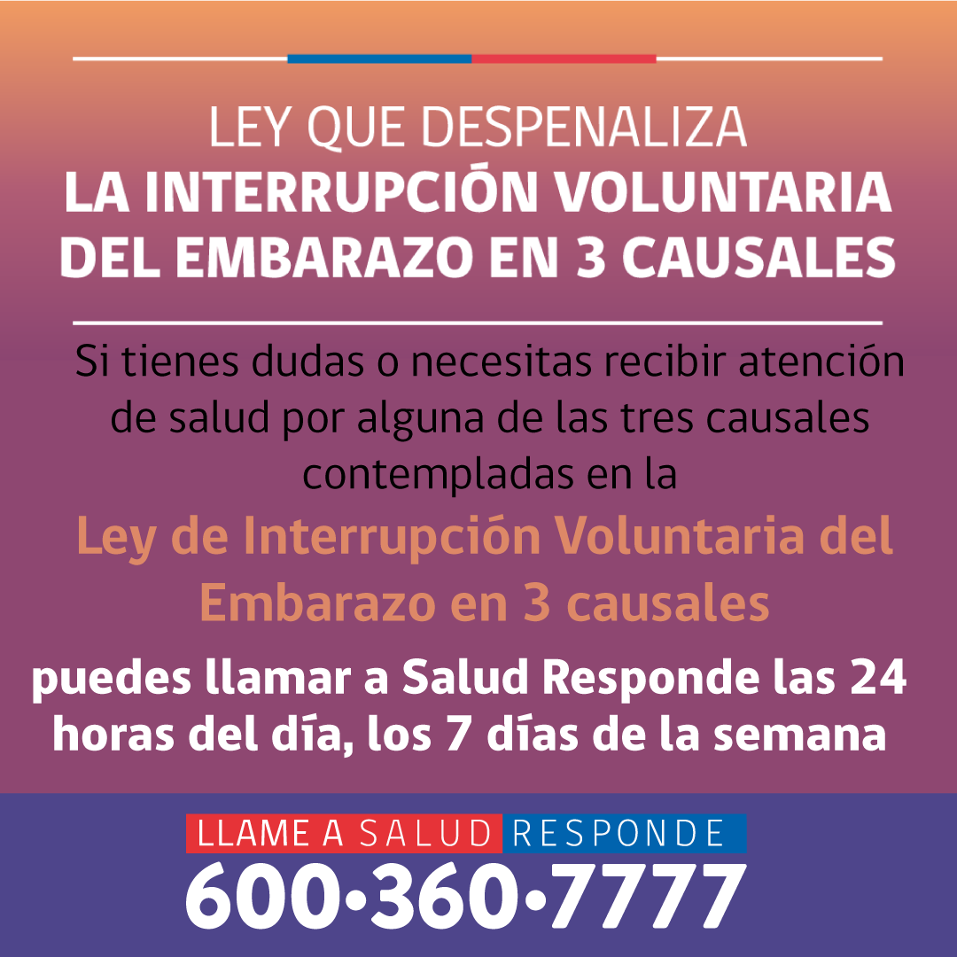 Salud_Responde's tweet photo. 🤝Los/as profesionales de #SaludResponde están capacitados para entregar información acerca de la #LeyIVE, (Interrupción Voluntaria del Embarazo) brindar soporte, transmitir confianza, y orientar.
Llámanos al 600 360 7777 (24/7).
https://t.co/gOm6l3HB0O https://t.co/7CN9LD9NcE