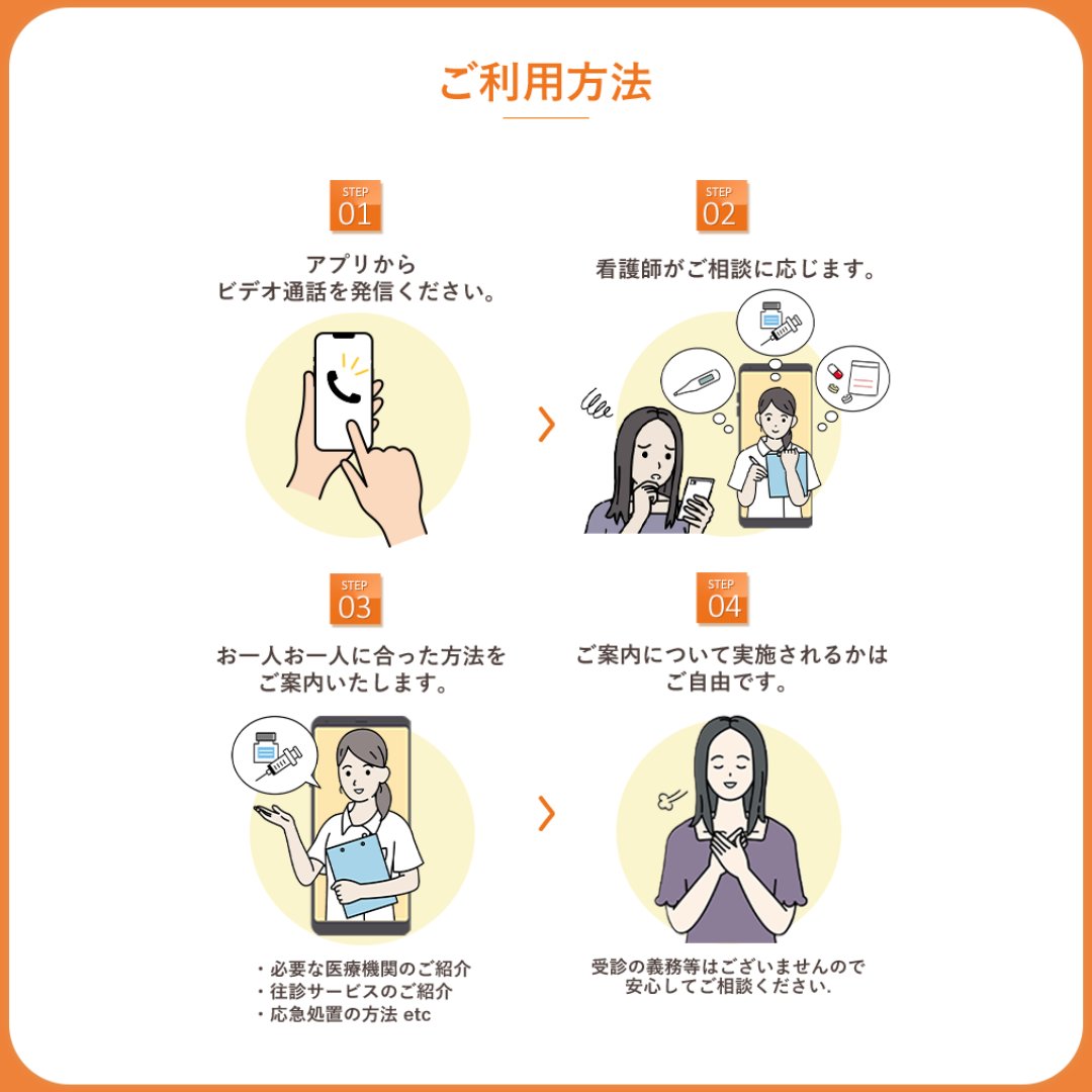 kyukyuonline's tweet image. 突然の体調不良でどこに受診すべきか、
応急処置は必要かわからず、困った経験はありませんか？

そんな時のために

看護師が一次対応する無料の医療相談サービス
【救急オンライン】をぜひご利用下さい。

✅24時間365日対応
✅完全無料
✅相談のみ可能
app.kyuu-online.com