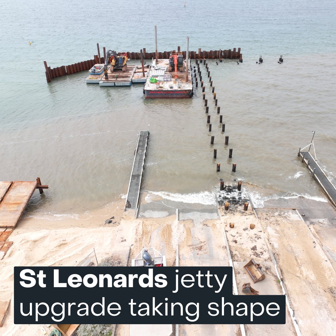 It’s all systems go at St Leonards on boating upgrades at the popular ramp.
You can read more about the project at betterboating.vic.gov.au/ramp-upgrades/…
Things remain on track to be complete by Christmas, and we’ll keep you updated.