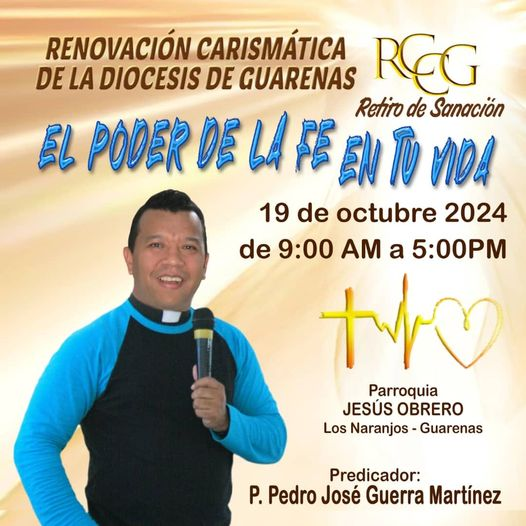 PPedroJose's tweet photo. #19oct          9am      a       5pm

EL PODER DE LA FE EN TU VIDA

Alabanzas ...     Adoración  ...       Misa

Parroquia JESÚS OBRERO. Los Naranjos. GUARENAS.

Predicador P Pedro José. https://t.co/SH2EDj3zyt