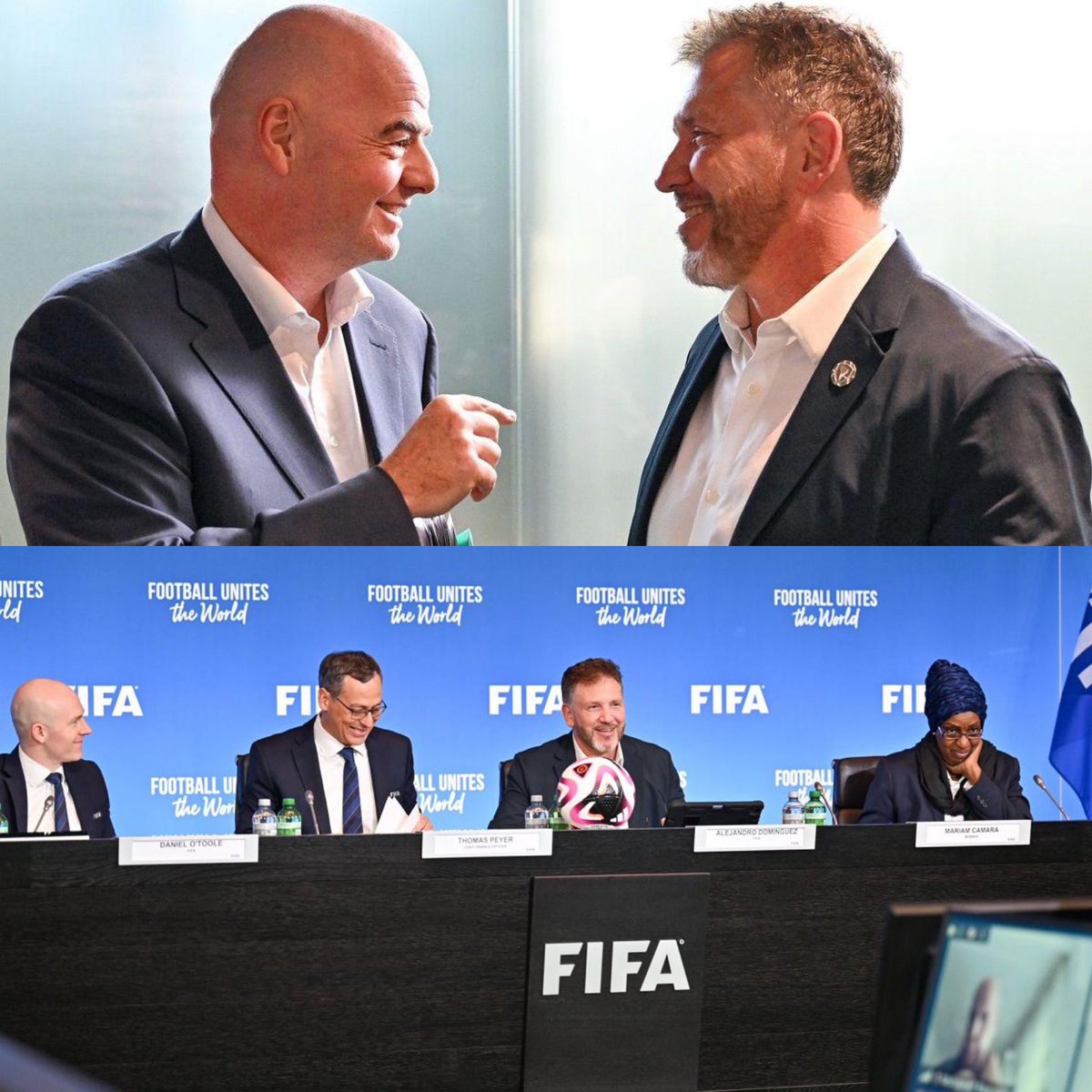 EXTRA OFICIAL: Si todo sale como se espera, mañana se confirmaría a Paraguay como sede del Congreso FIFA 2025. 

Sería el primero de estos en hacerse en Paraguay y se planea la construcción de un hotel. Se esperan más de 2000 invitados y varios eventos anexos. 

Domínguez,