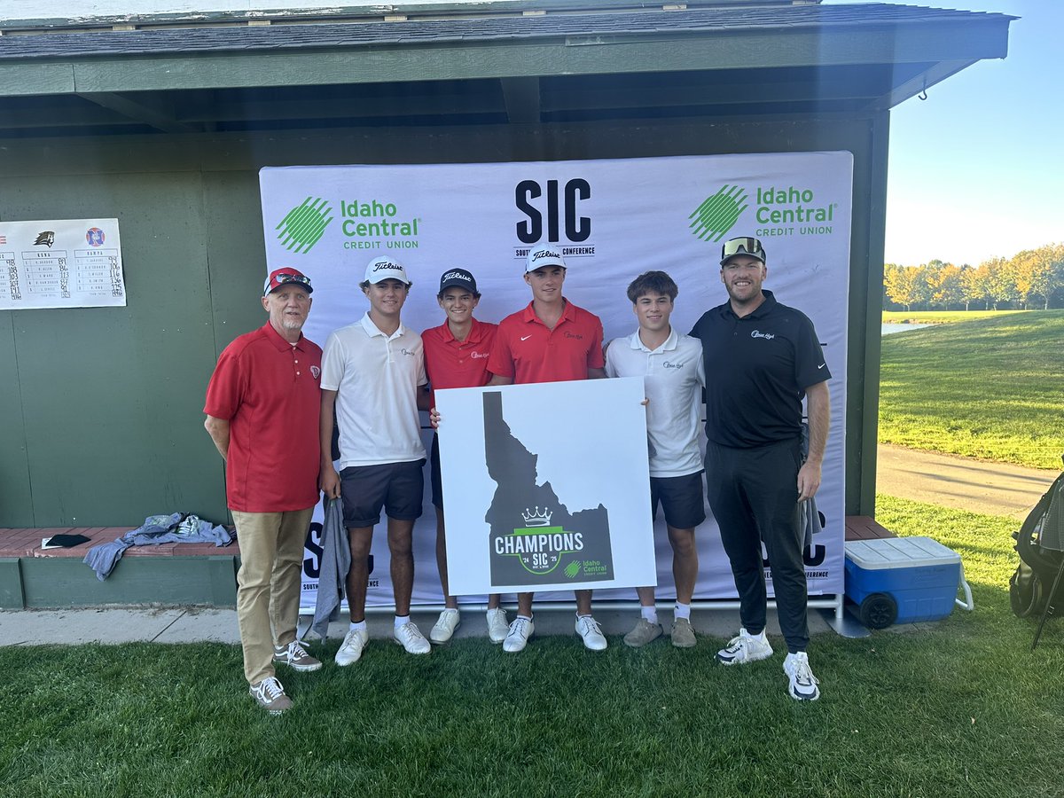 Southern Idaho Conference (@sicathletics) on Twitter photo Congrats to our 5A / 6A Boys Golf Champions
⛳️ 5A Boys - Bishop Kelly Knights
⛳️ 6A Boys - Boise Brave
Thanks to <a href="/Idaho_Central/">ICCU</a> for their support of the SIC Conference Championships
<a href="/boisesportstalk/">Boise Sports Talk</a> <a href="/westadaschools/">West Ada Schools</a> <a href="/BoiseSchoolsHR/">Boise Schools HR</a> <a href="/KTVBhss/">KTVB HSSports</a> <a href="/michaellycklama/">Michael Lycklama</a> Congrats to our 5A / 6A Boys Golf Champions
⛳️ 5A Boys - Bishop Kelly Knights
⛳️ 6A Boys - Boise Brave
Thanks to <a href="/Idaho_Central/">ICCU</a> for their support of the SIC Conference Championships
<a href="/boisesportstalk/">Boise Sports Talk</a> <a href="/westadaschools/">West Ada Schools</a> <a href="/BoiseSchoolsHR/">Boise Schools HR</a> <a href="/KTVBhss/">KTVB HSSports</a> <a href="/michaellycklama/">Michael Lycklama</a>