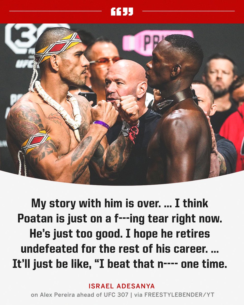 Izzy hopes that Pereira remains undefeated for the rest of his career 🤝 #UFC307