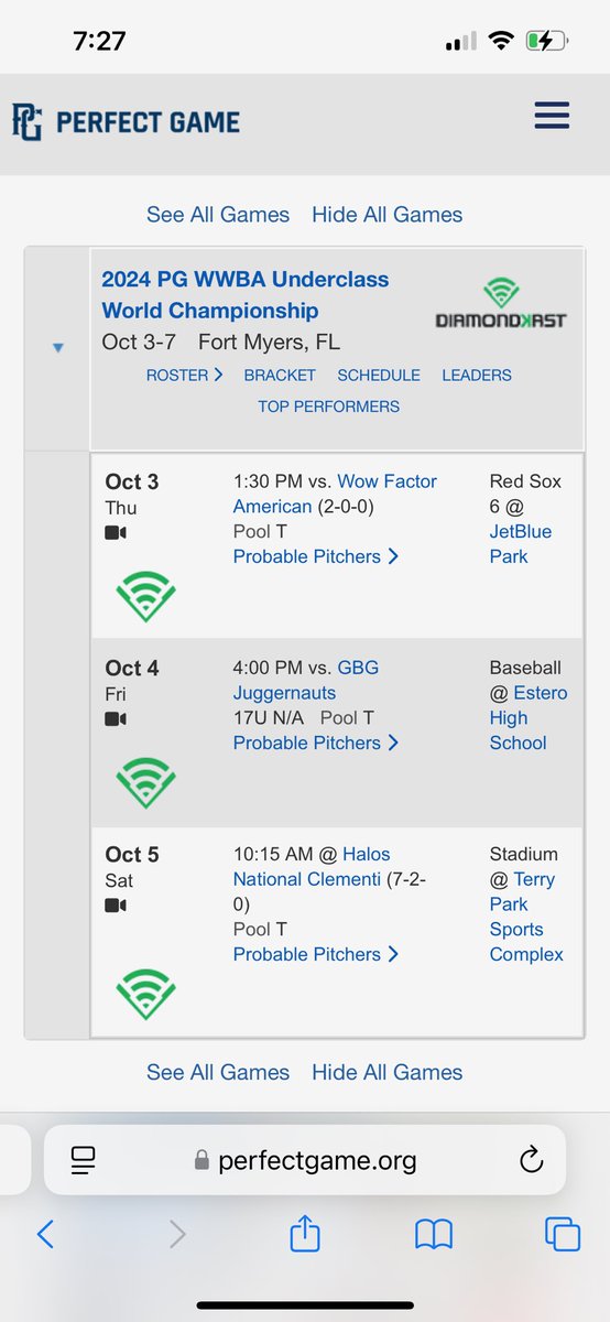 JadenDov2's tweet photo. Schedule for Fort Myers underclass Worlds weekend #rollpokes @orig_flpokers https://t.co/j86bLSmciO