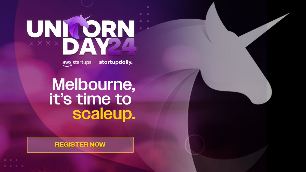 Ready to take your startup from zero to unicorn? 🦄

Join us at Unicorn Day 2024 for insights from top founders and investors who’ve done it. Meet leaders from Airwallex, Deputy, and more as they share their success stories and strategies for 2025.

📅 Date: Thursday, 24 October