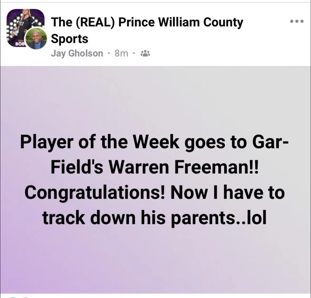 Blessed  to be nominated player of the week🙏. #AGTG mission still not complete keep watch out🚨<a href="/RocCarmichael/">Roc Carmichael</a> <a href="/Spotlight39_Pod/">SPOTLIGHT 39</a> <a href="/EdOBrienCFB/">EdOBrienCFB</a> <a href="/dhglover/">🏈Coach Glove🏈</a> <a href="/novafootballpod/">All Hitches - The NoVA Football Podcast</a>