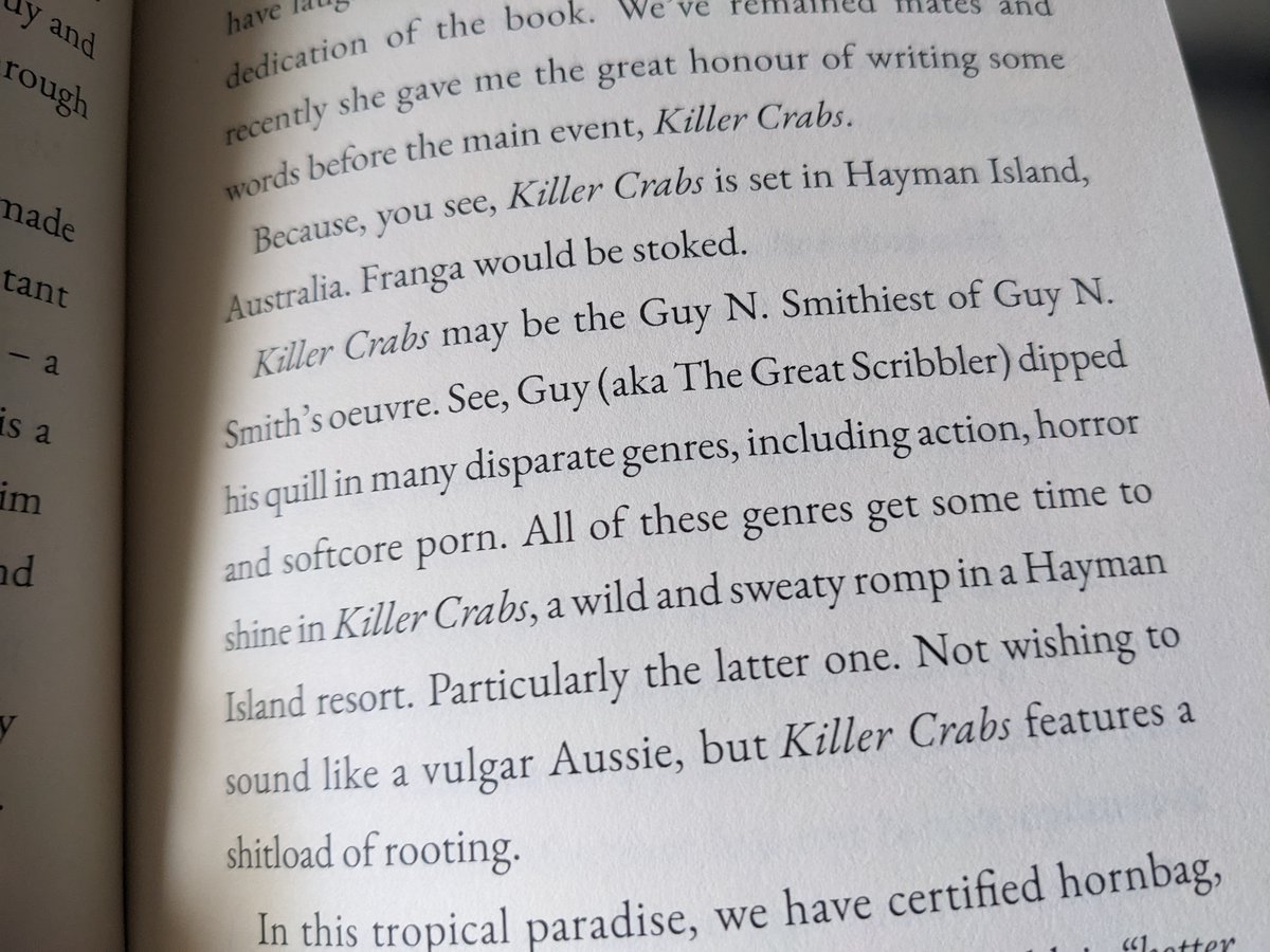 clawtalk's tweet photo. If you're up for a classic creature feature set on sun-drenched Hayman Island, with plenty of gore, rooting and pincers going clickety-click, KILLER CRABS is the book for you.
*My hands aren't particularly hot or little. I apologise unreservedly for deceiving you this way https://t.co/jOJqx4rmgS