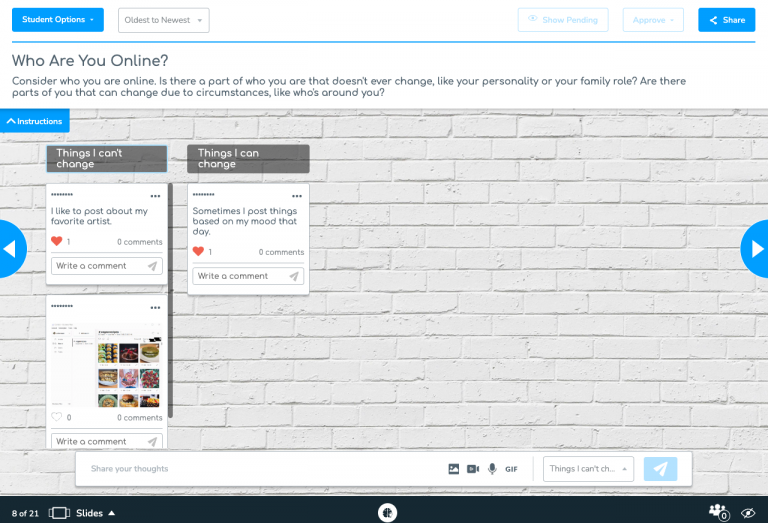 Building #DigCit skills starts small, and with a Collaborate board, you can show students the importance of responsible social media posting. 📲

#NearpodTip: Elevate classroom discussions and model online responsibility with the Collaborate board! 📌

🔗 Discover more resources