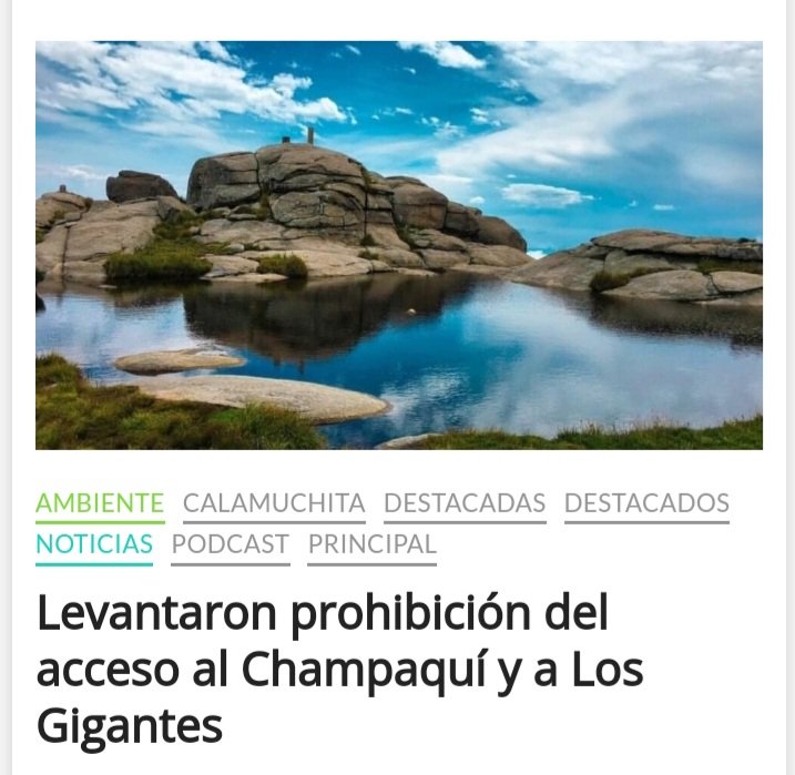 En Córdoba levantaron la prohibición de acceso al #Champaquí y a #LosGigantes lo dispuso el <a href="/MinAmbienteCba/">Sec de Ambiente, Economía Circular y Biociudadanía</a> audio acortar.link/0gTWAh