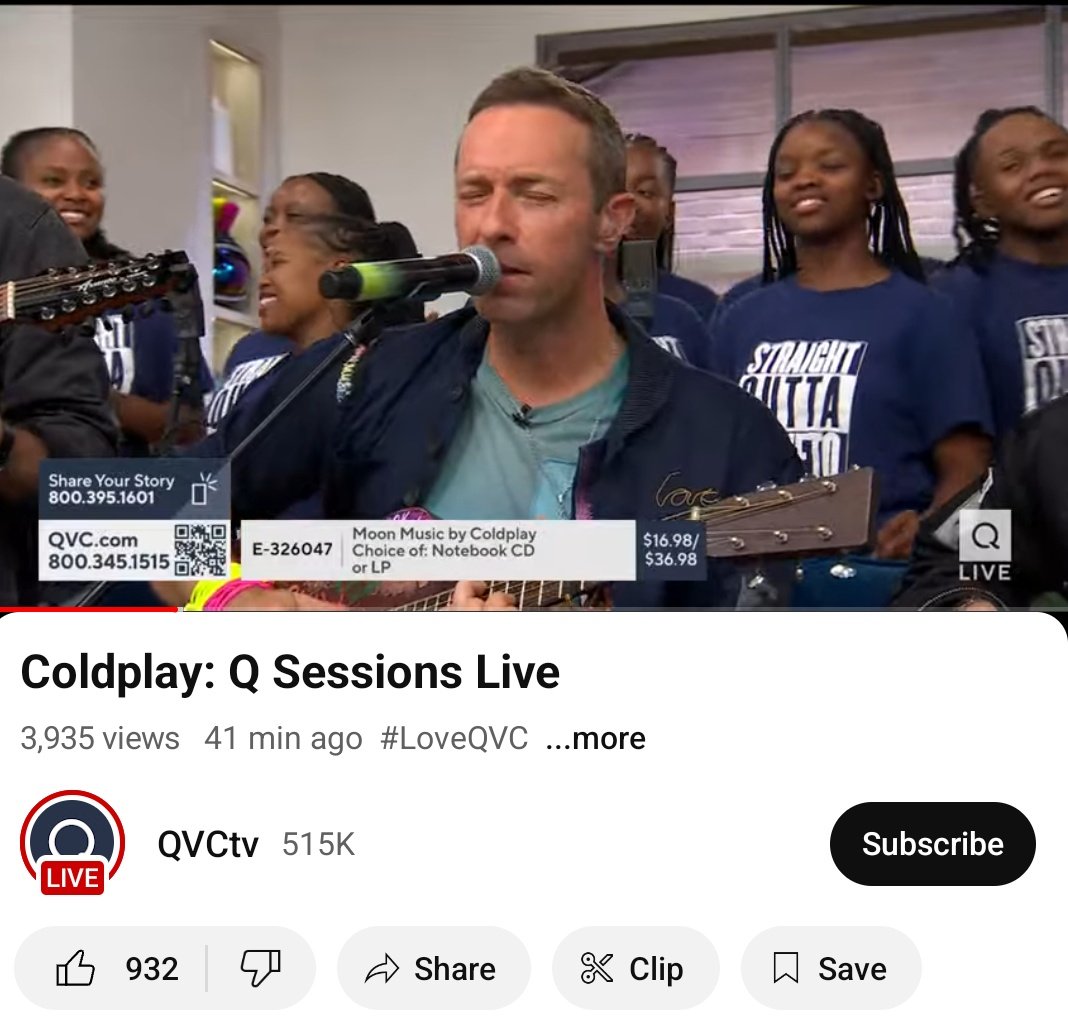 alan0swald's tweet photo. Coldplay selling their album live on QVC in America is utterly bizarre stuff, they are so unserious.... https://t.co/mmjrHtsA0L