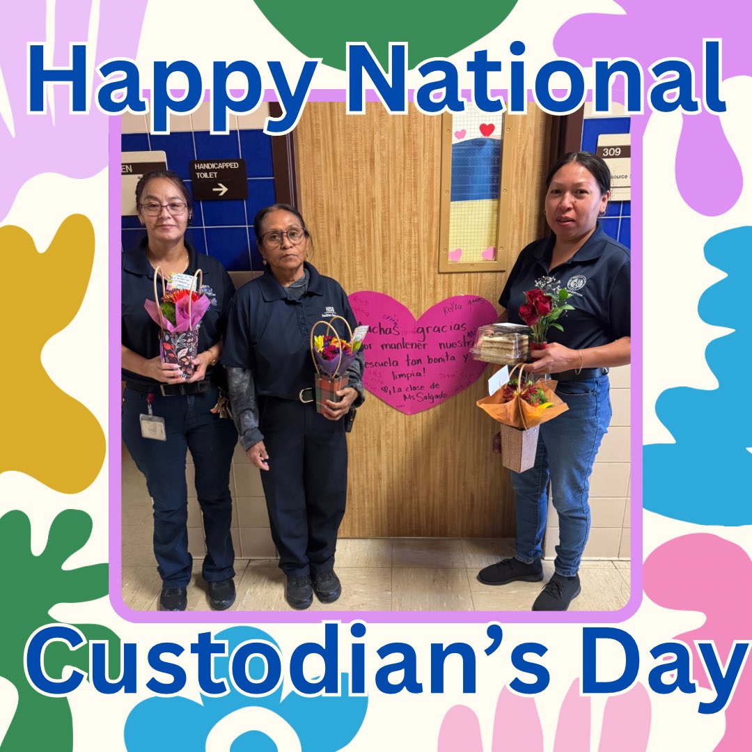JP Henderson ES (@jp_falcons) on Twitter photo 💙💛Happy National Custodian’s Day! 🌟 Thank you for keeping our hallways shining and our classrooms clean, ensuring a safe and happy environment for our students! #CustodiansRock #ThankYou <a href="/Elmacias07/">Erika Macias</a> <a href="/BrettGallini/">Brett Gallini, Ed.D.</a> <a href="/Dr_JDavila/">Dr. Josefa Dávila</a> @HISDCentral 💙💛Happy National Custodian’s Day! 🌟 Thank you for keeping our hallways shining and our classrooms clean, ensuring a safe and happy environment for our students! #CustodiansRock #ThankYou <a href="/Elmacias07/">Erika Macias</a> <a href="/BrettGallini/">Brett Gallini, Ed.D.</a> <a href="/Dr_JDavila/">Dr. Josefa Dávila</a> @HISDCentral