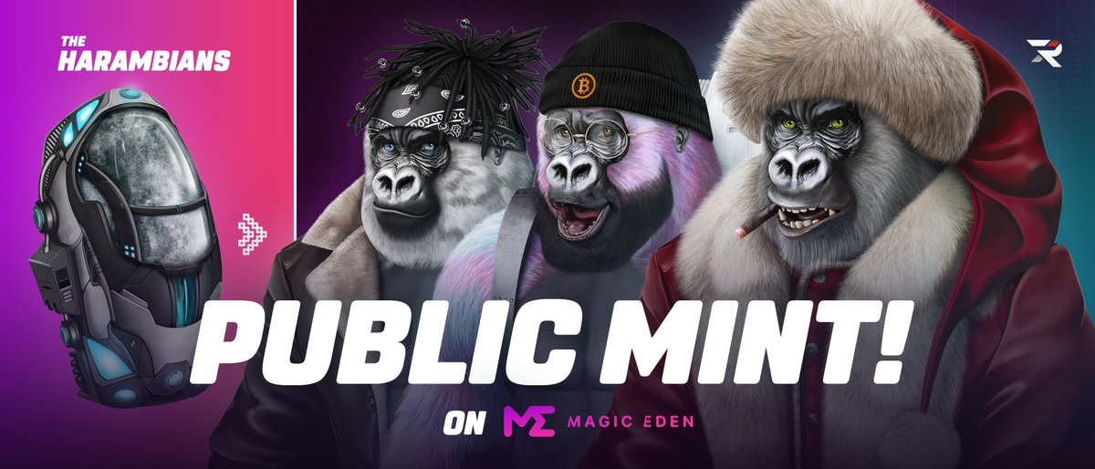 RambeGames's tweet photo. The public mint is now OPEN!

Remember, your Harambian is your key to the $RAMBE Airdrop. 🚀 https://t.co/o4lkUciymI