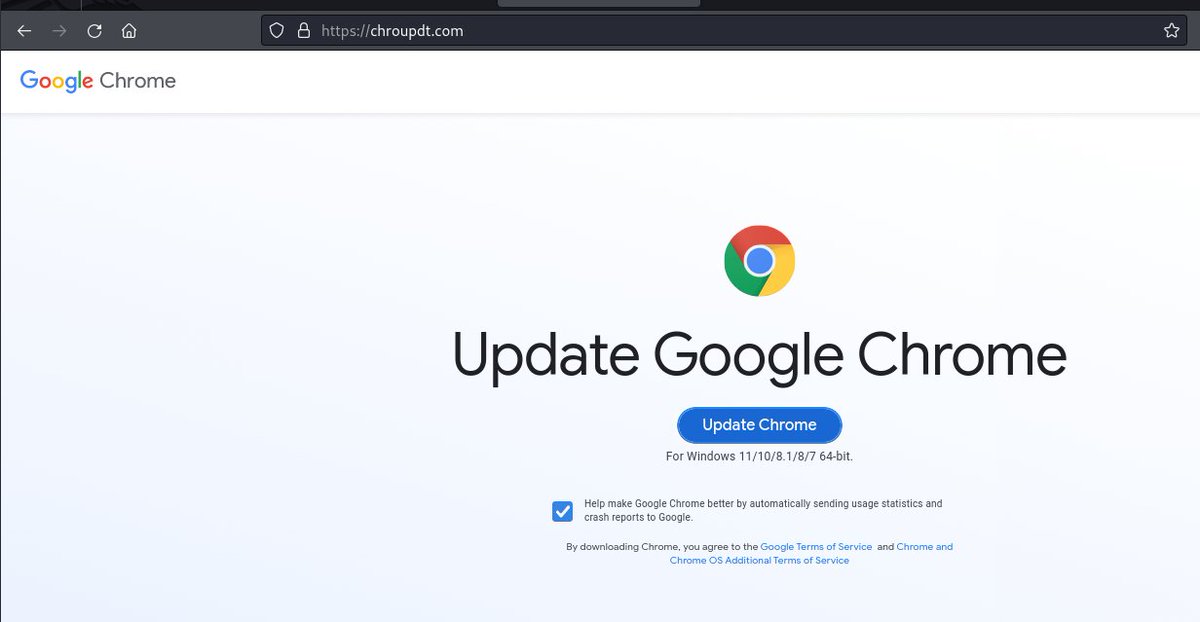 DaveLikesMalwre's tweet photo. ⚠️Malicious Chrome MSI -> Atera Agent 🧨

Domain: hxxps[://]chroupdt[.]com/
Download: hxxps[://]chroupdt[.]com/ChromeSetup[.]msi

Analysis Link - https://t.co/pUkwCAtJ76

#FakeUpdate #Malware