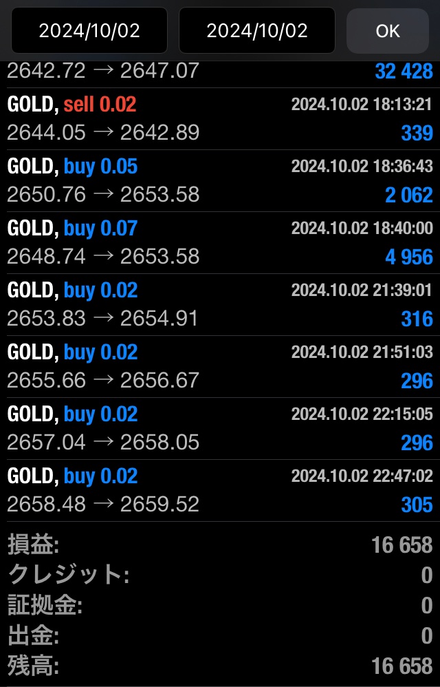 🌸グランディア収支報告🌸
10/2
👑神システムグランディア👑

-Grandia Ⅱ-
損益 ＋16,658円

✅国内最高峰のEA開発チーム
✅オプチャ参加1,000名超
✅配信VIP部屋提携

🎀無料EA配布中のオプチャ🎀
line.me/ti/g2/wgngRFo9…

#ゴールドEA #FX自動売買 ..