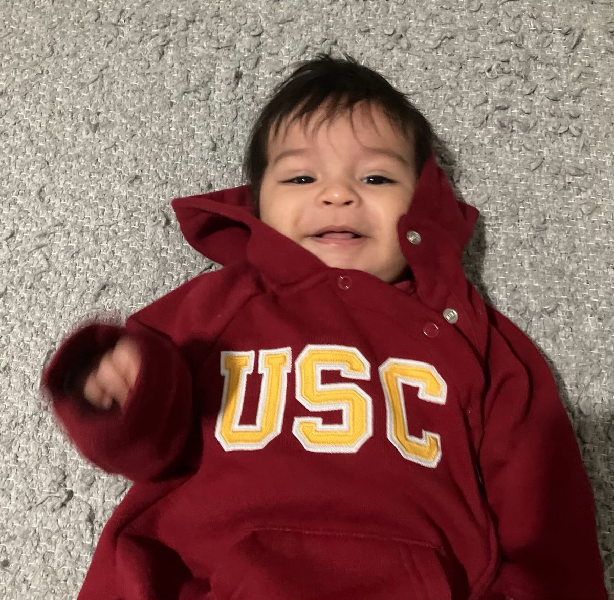 Steveusc's tweet photo. Actual Wisconsin Post Game look  #BeatMN #FightOn Go Tobias Go