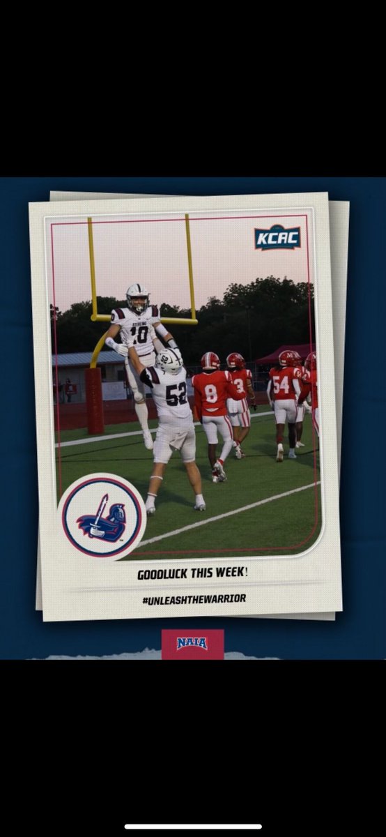 Thank you  <a href="/CoachTMartinezz/">Tj Martinez</a> for wishing me good luck on this weeks game.⚔️