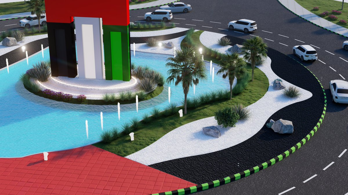 تقيم التصميم المعماري  من 10 
تصميم دوار  يعبر عن حب الشعب والوطن