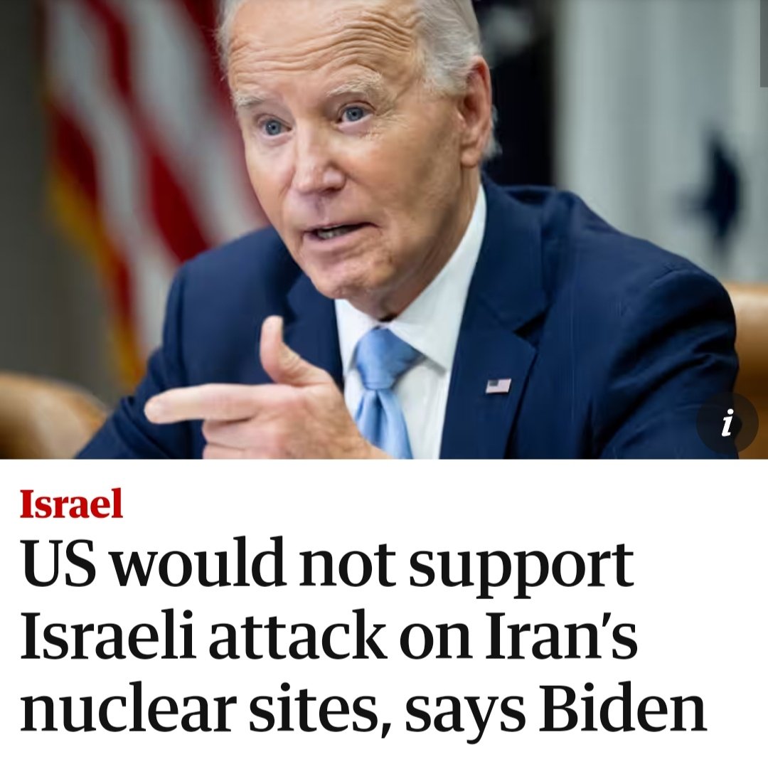 Vinitparmar99's tweet photo. US would not support Israeli attack on Iran’s nuclear sites, says Biden
Top #Israel diplomat at UN warns his country’s retaliation for Iranian missile attack will be heavier than Tehran ‘could ever have imagined’
#IranAttack #Russia #IsraelIranWar
#TelAviv
#IsraelU https://t.co/C2naPA4hrY
