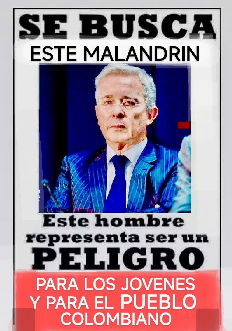 XPost1A's tweet photo. Álvaro Uribe Vélez. Un delincuente muy peligroso. https://t.co/2s0dcmzPQo