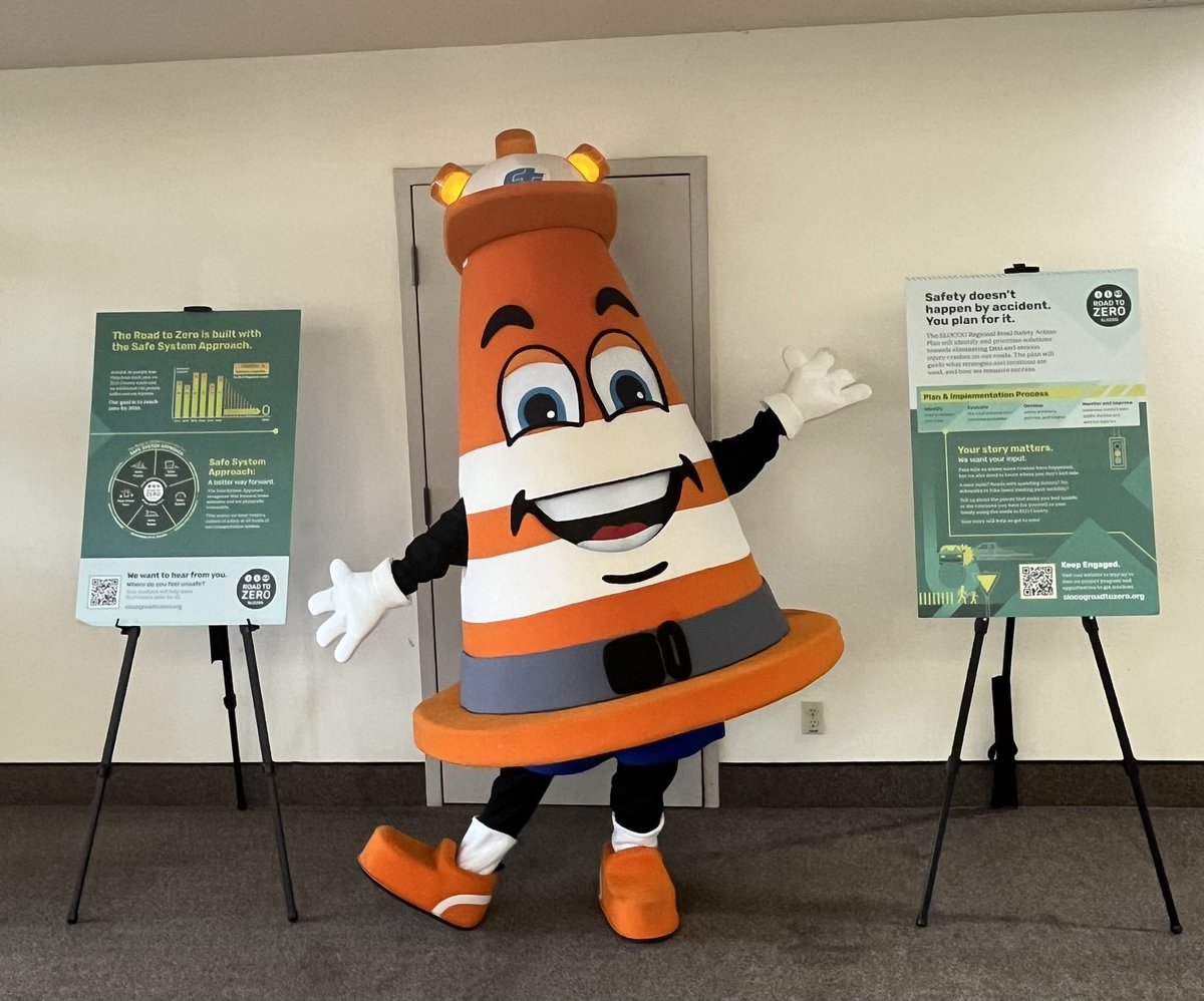 <a href="/SLOCOGdotORG/">SLOCOG</a> is hosting their 2024 SLO Safe Streets Forum tonight. Topics include discussing the 2025 Regional Action Safety Plan. Many agencies are represented and joining the discussion. We were also joined by our Caltrans mascot #SafetySam
<a href="/CaltransHQ/">Caltrans HQ</a> 
<a href="/PIOJimShivers/">Jim Shivers</a>
