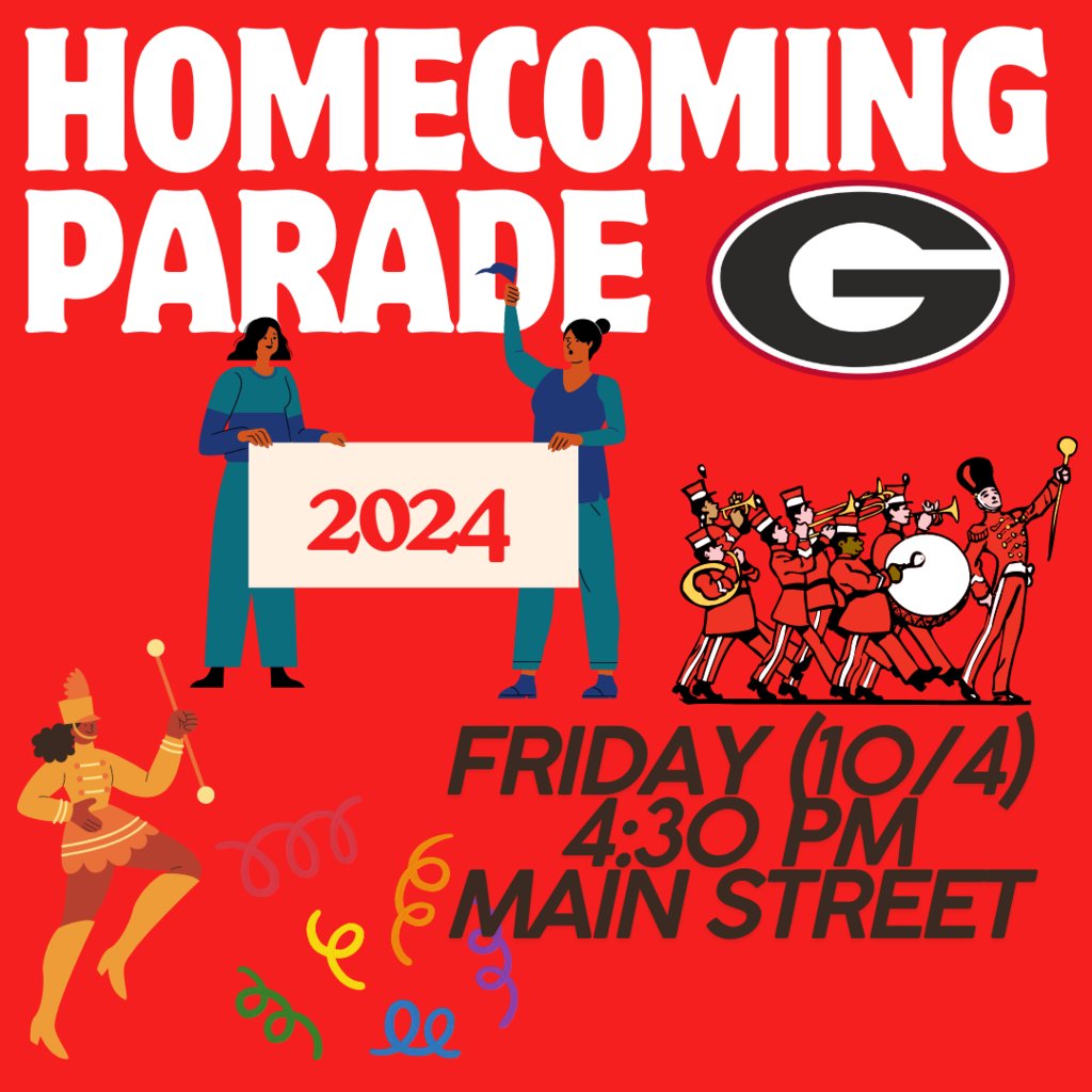 Join us Friday at 4:30 PM on Main Street for Graham High Schools homecoming parade. The football game will  follow beginning at 7PM. We hope to see you there!
