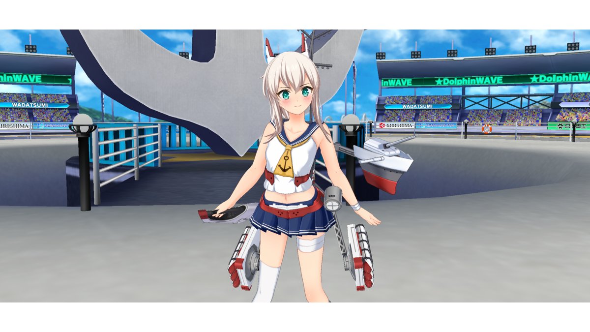 コラボ限定ドルフィン「小針(綾波の衣装)」には、 アズールレーンで