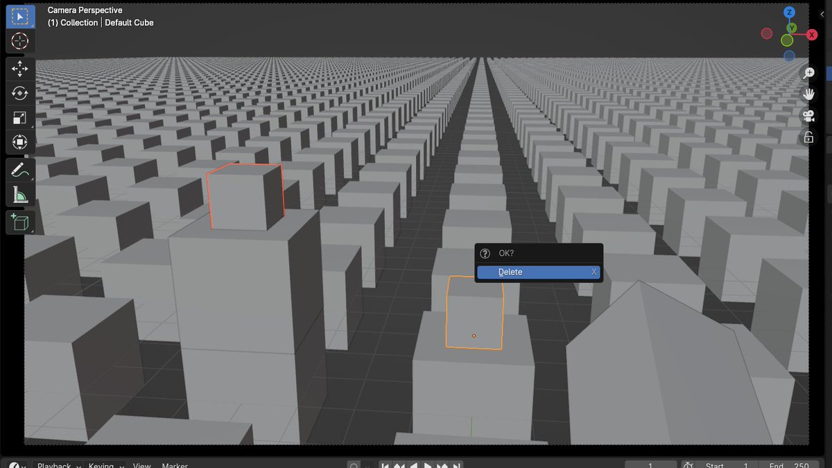 DoctorBro777's tweet photo. Here in blender civilization no one chooses to jump for not deleting the default cube. Its better to be safe and do the one block jump for deleting the default cube rather than risk your entire career for not having a clear workspace. https://t.co/k5VxOmTDr9