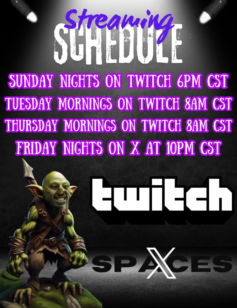 It’s been a while since I updated my schedule. I needed to add my <a href="/XSpaces/">Spaces</a> podcast on there. That’s the one that’s growing faster than I had ever expected. I’m so thankful for the people that I have made connections with on my journey. Thank you for believing in me.