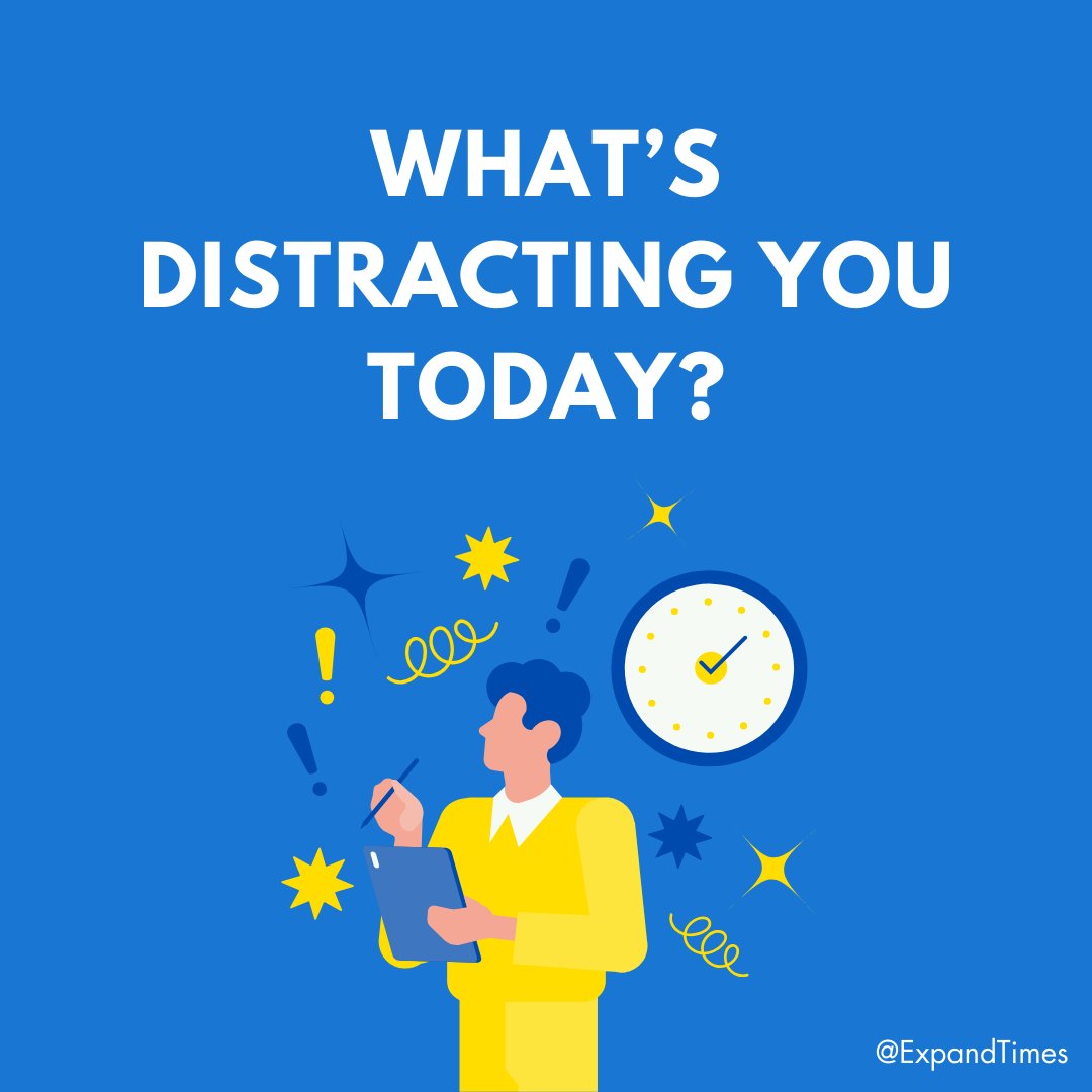 expandtimes's tweet photo. Identify and Eliminate one big #Distraction for #BetterFocus. It's might seem nothing but wait for result. - #Focus #ProActive #ExpandTimes #AtomicHabits #Focus #FocusOn https://t.co/f2UyPvWvQ0