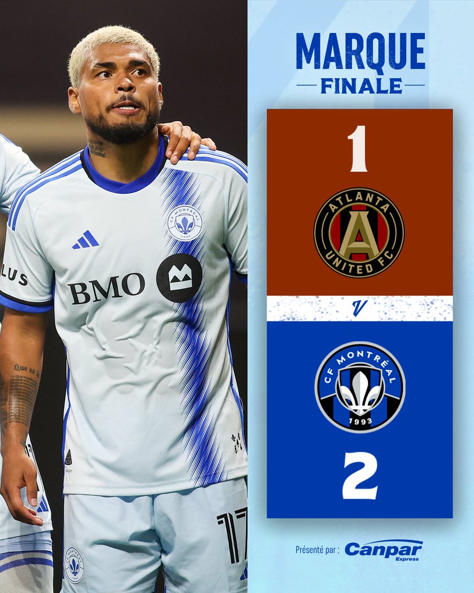 90+6' C'est terminé au Mercedes-Benz Stadium! Nos gars repartent d'Atlanta avec les trois points de la victoire ce soir! 🤩

LET'S GO MONTREAL 🔥

#CFMTL