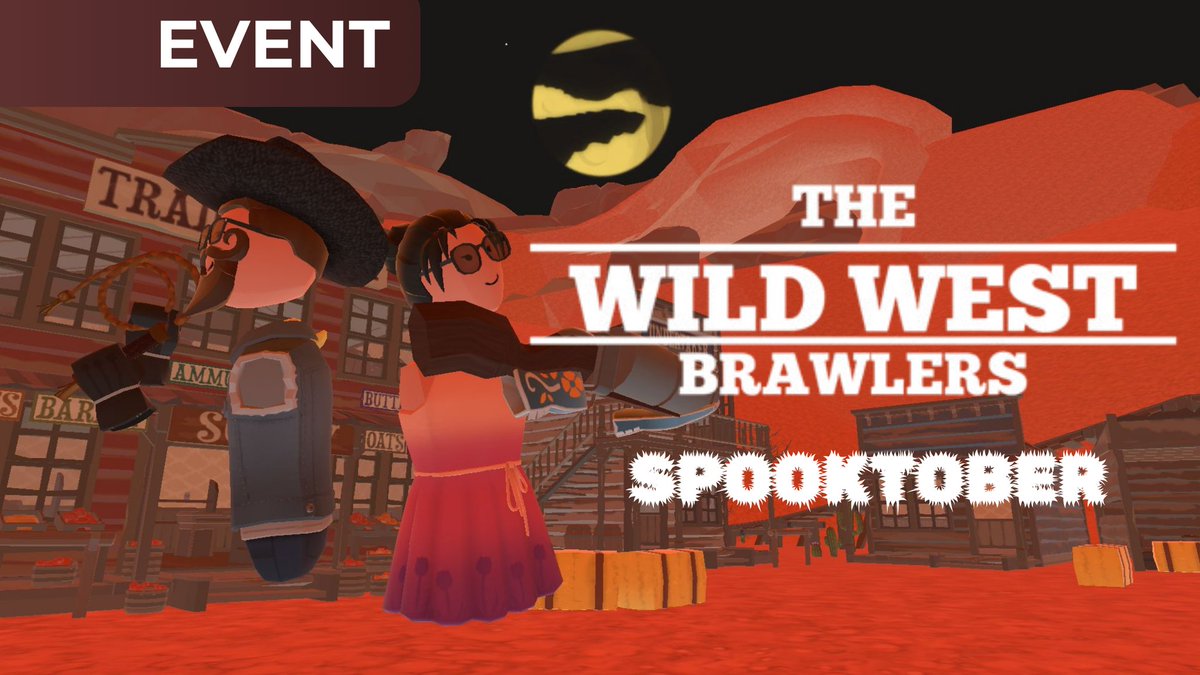 PedroStudiosInc's tweet photo. A Month of Spookiness begins NOW!

Check out our new event in TheWildWestBrawlers! Spooktober is a event celebrating the spooky month with some new cosmetics, modes and so much more all spooky themed in TheWildWestBrawlers 

https://t.co/R7MHnp32Qq 
#RecRoom #VR #Halloween https://t.co/QDqab28qC1