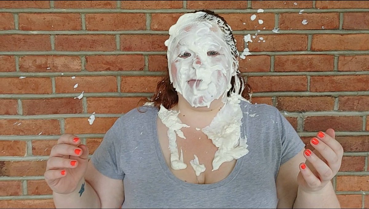 CuriousVixen82's tweet photo. Happy whipped cream Wednesday! Everyone loves a whipped cream pie in the face! Have a great week! #nsfw #pieintheface #whippedcream #topless #tits #wam #messy #pieface #whippedcreamwednesday #pieing #tease #sexy #joi #gettingpied #bikini #slime #bra #swimsuit #houseofmess https://t.co/NmHBrtyxvP
