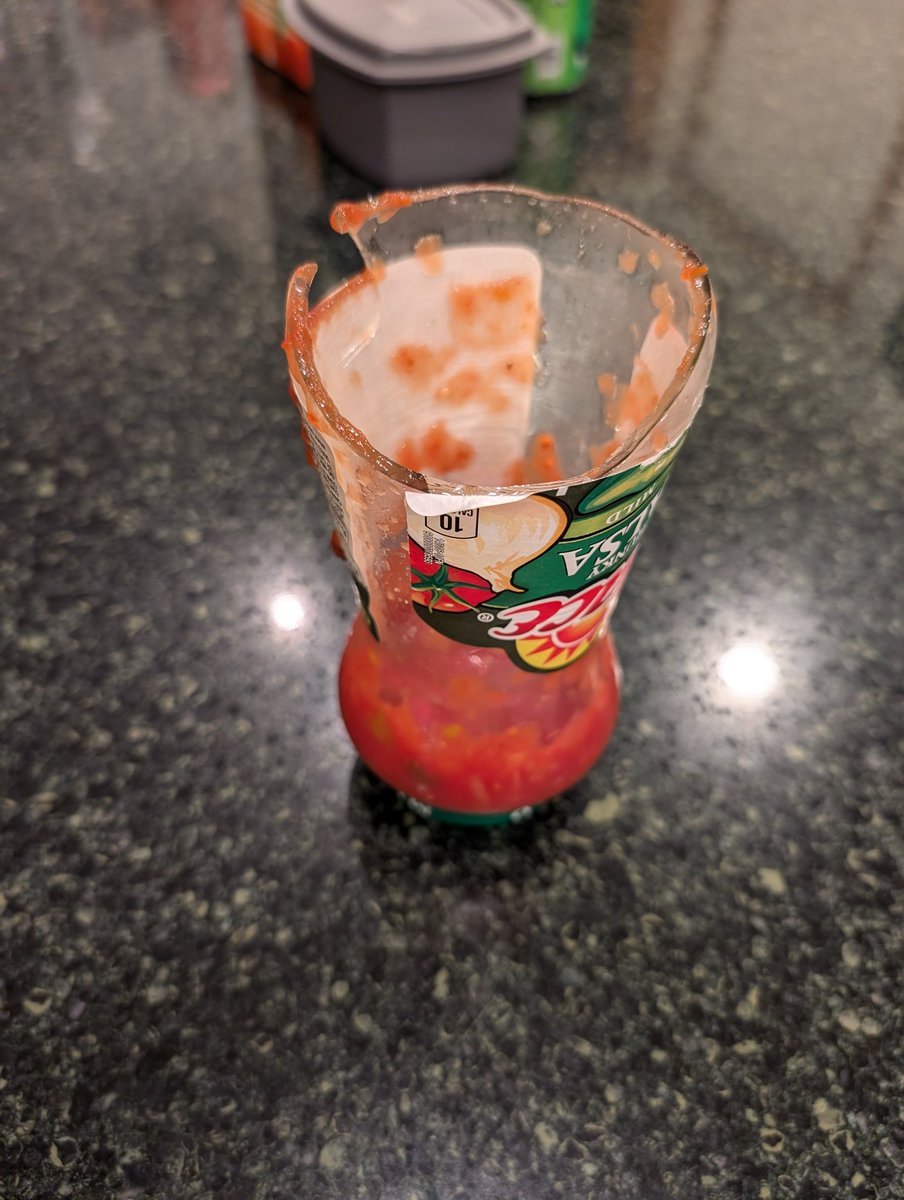 Greetings @CampbellSoupCo 

I had a slight issue with my salsa tonight while I was shaking it up before it even opened. It exploded being lightly hit against my hand. Had to throw it all away, couldn't risk eating glass.