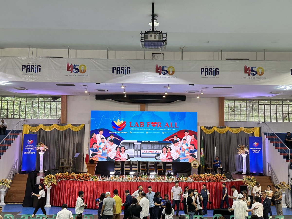 Pasig City Rep. Roman Romulo thanked First Lady Liza Araneta Marcos for choosing Pasig as one of the areas benefiting from the LAB FOR ALL program for health care accessibility. Both the first lady and the president are expected at the launch at Rizal High School. <a href="/bncphl/">bnc.ph</a>