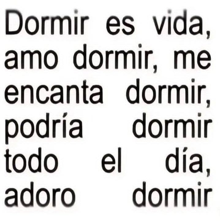 vivo para dormir.