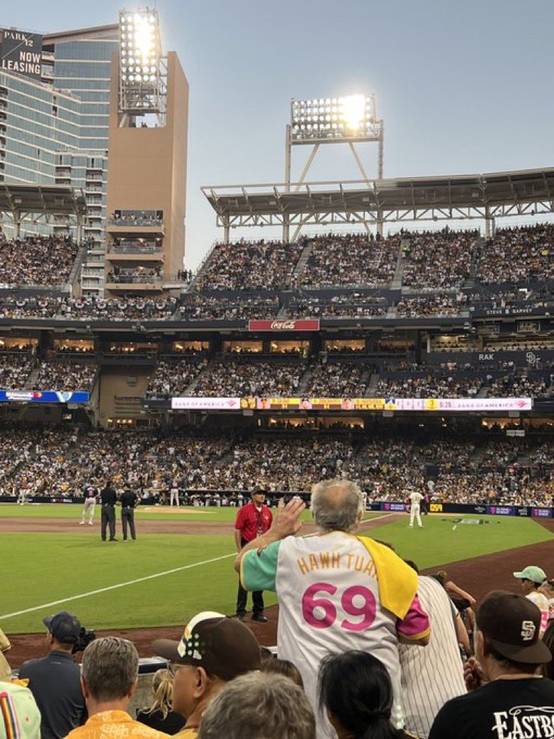 NationPadres's tweet photo. Some peculiar jerseys at Petco Park tonight

📸: @_chiefdave https://t.co/Uq2X0yeLOH