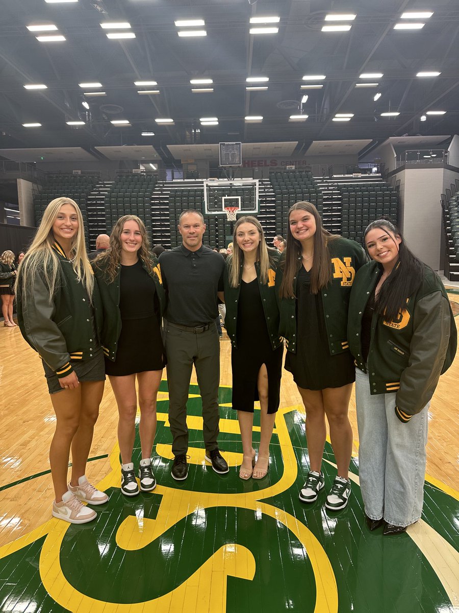 Proud to hand out letter jackets to some very deserving young ladies! Tremendous group right here! #BisonPride