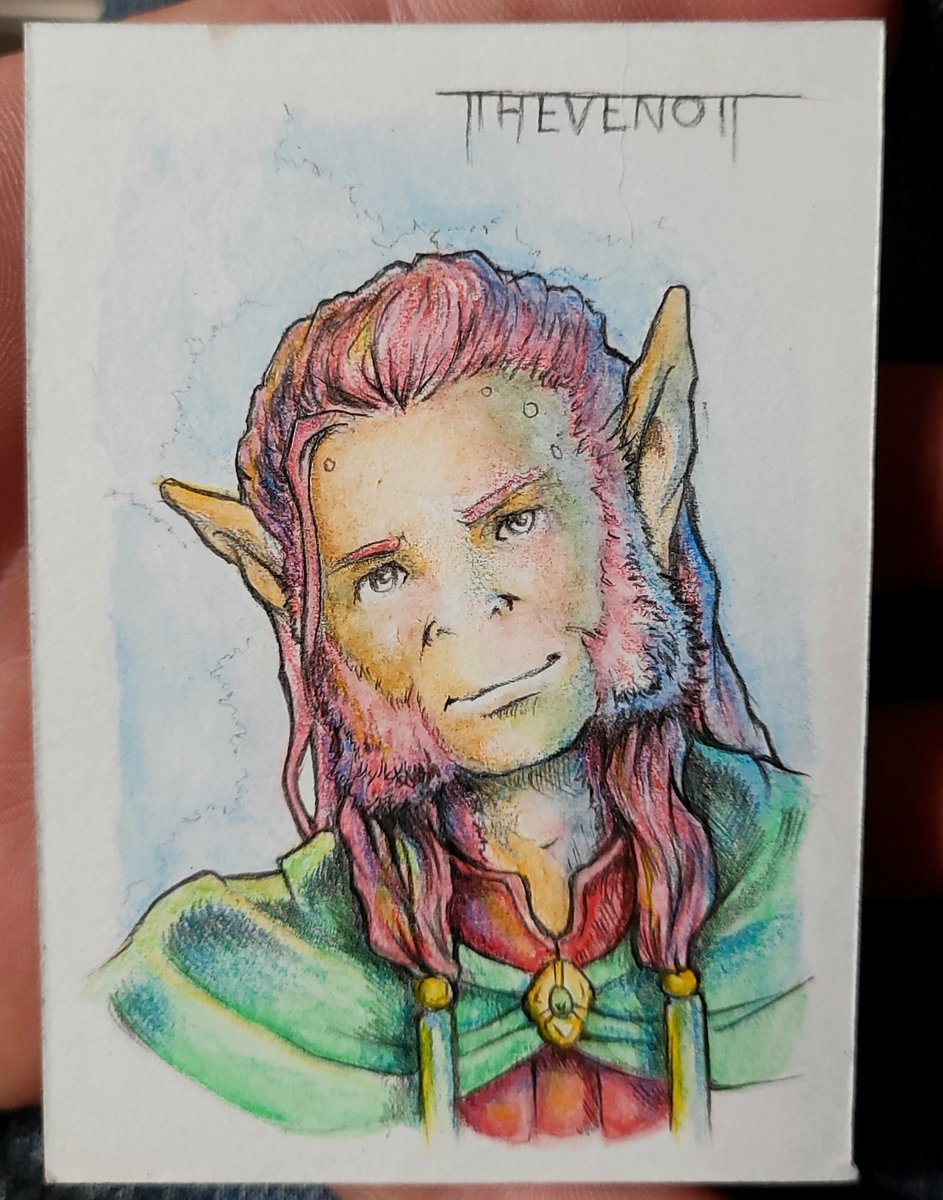 I tried out some watercolor...
Graphite line.
Lotsa fun to do.
If only I could find my white prismacolor...
TAPESTRO- BECKONED: RECOURSE

#fantasyart #sketchcard #watercolor #indiecomics #traditionalart