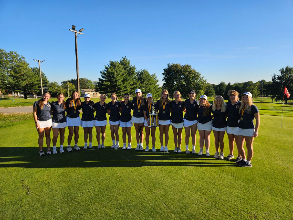 OTHS_Golf's tweet photo. Congratulations to the JV Lady Panthers on winning the end of the JV season tournament at Yorktown, par 54, with 10 schools.
Sammi Siville 68-3rd place
Raina Vaninger 68-3rd place
Addison Chor 68-3rd place
Mai Medley 70-8th place
Madison Peek 71-9th place
@otownathletics https://t.co/pUfUrhln1N