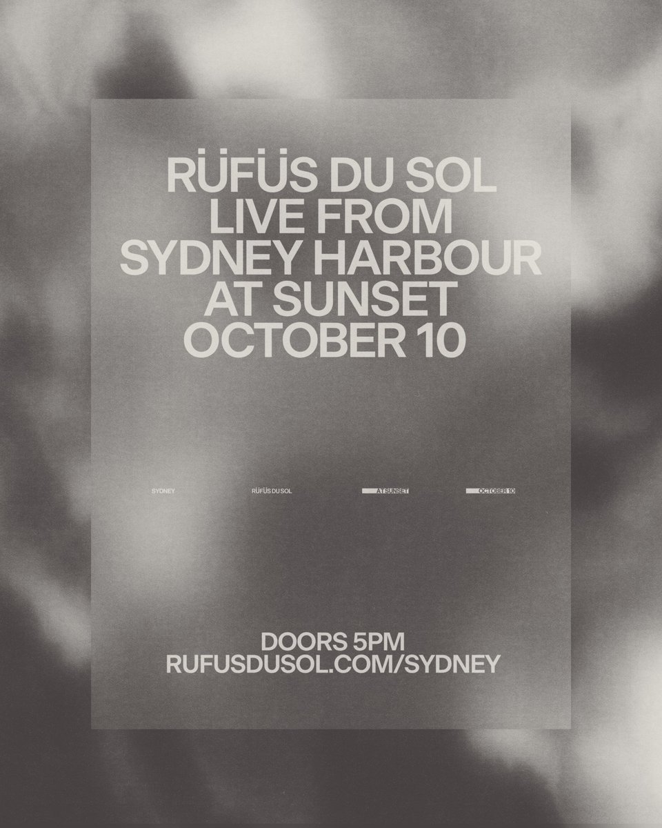 Australia, we’re coming home to launch our new album on the Sydney Harbour at sunset. Show is on sale tomorrow 10AM local: rufusdusol.com/sydney