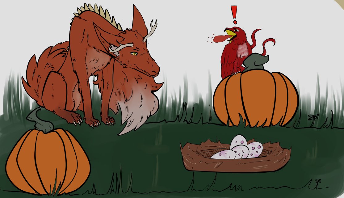 Got a tiny bit of color in for the Draconic prompt!