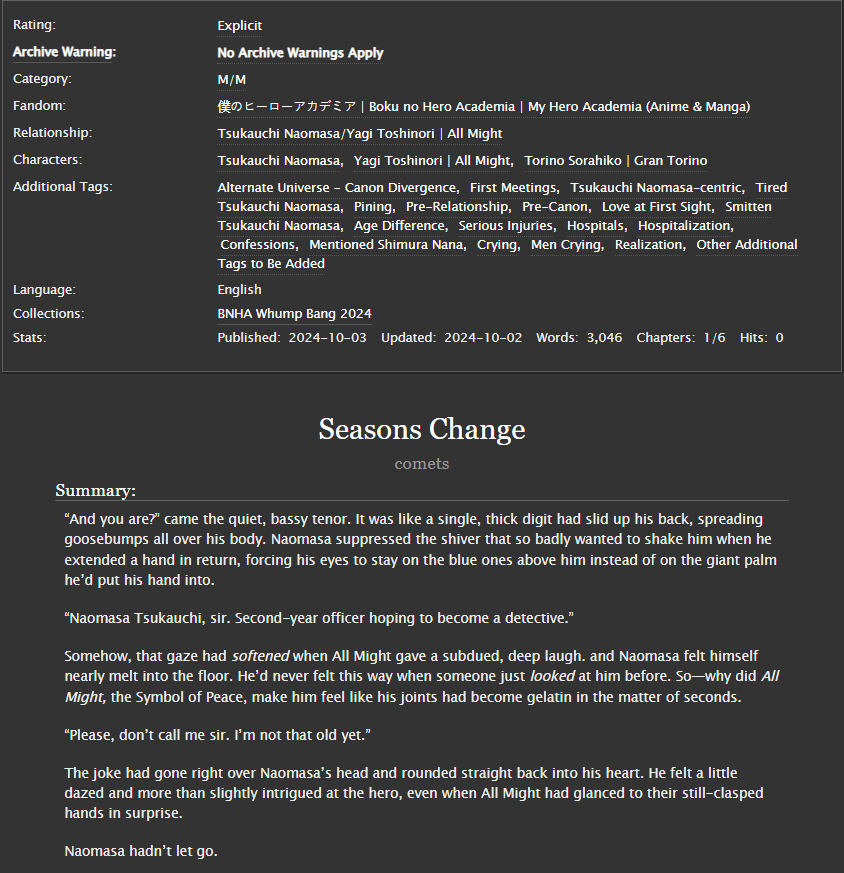 posting for <a href="/BNHAWhump/">BNHA Whump Bang 2026</a> bang is starting, and i got the chance to work with <a href="/bectara0301/">Bectara's art **comms open!!**</a> as artist and <a href="/EclipseofMoths_/">Koi</a>, <a href="/ethereal_oops/">fanfic connoiseur (ethereal_catharsis)</a>, and Lito (tumblr.com/freedom-of-spe…) as betas! becs' art will be linked in the next tweet archiveofourown.org/works/59409685…