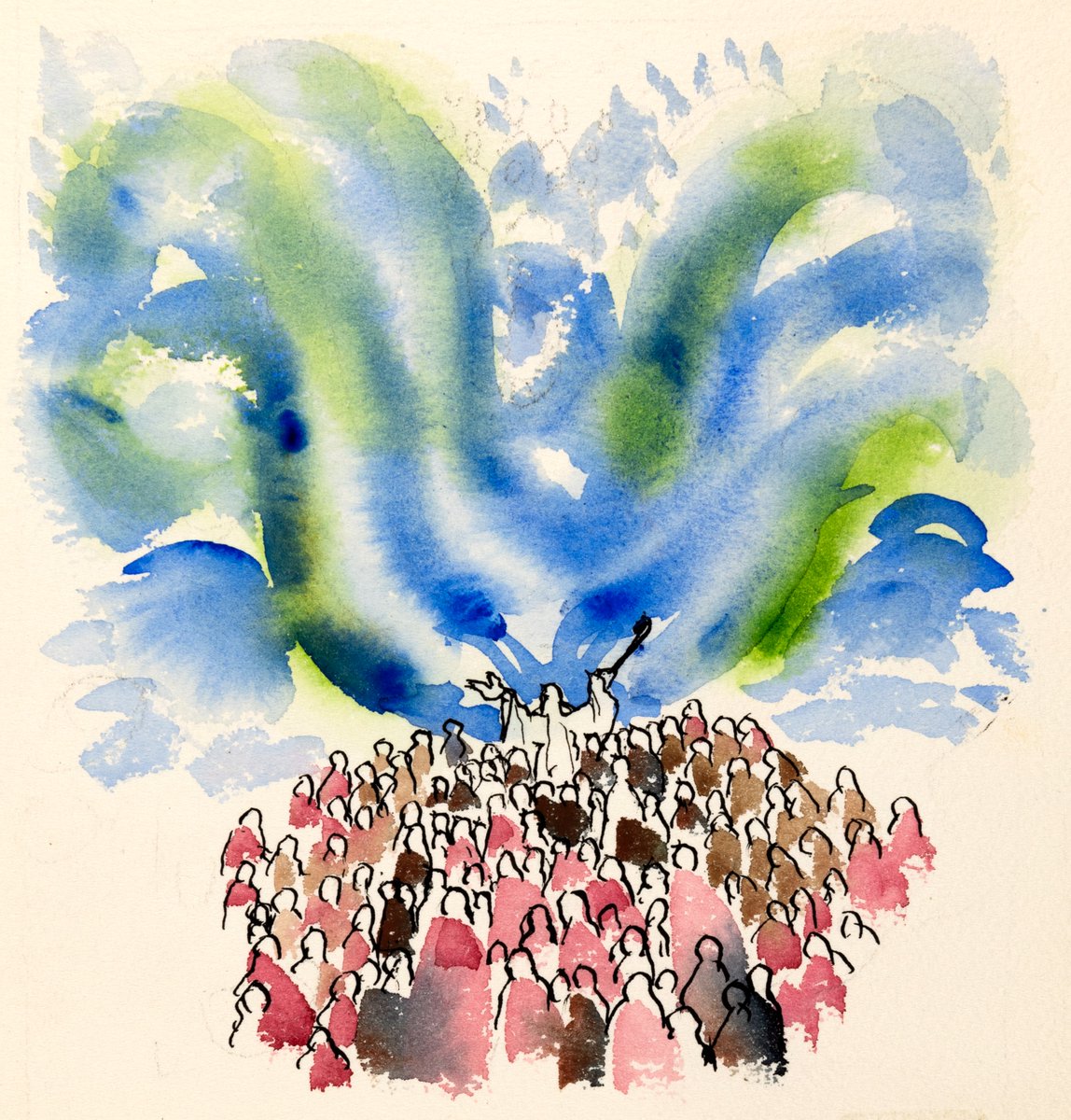 Shanah Tova to all who celebrate ✨ 

Susanne Suba illustrated descriptions of #RoshHashanah and other celebrations for "The Book of Jewish Holidays" by Ruth Kozodoy.

Upon her death, Suba gifted 600 works to The Carle, including this stunning watercolor of the Exodus story.