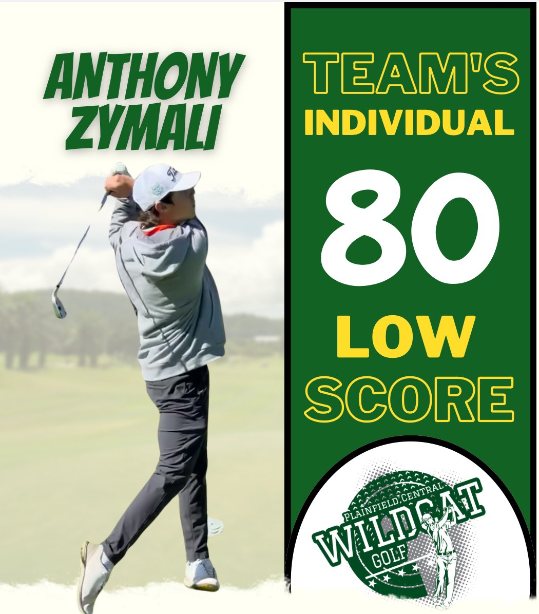 Congratulations to Anthony Zymali for posting the lowest score for the Wildcats at today’s Regional tournament and advancing to Monday’s Sectional Tournament at Blackberry Oaks!
<a href="/WildcatsPCHS/">Plainfield Central Wildcats Athletics</a>