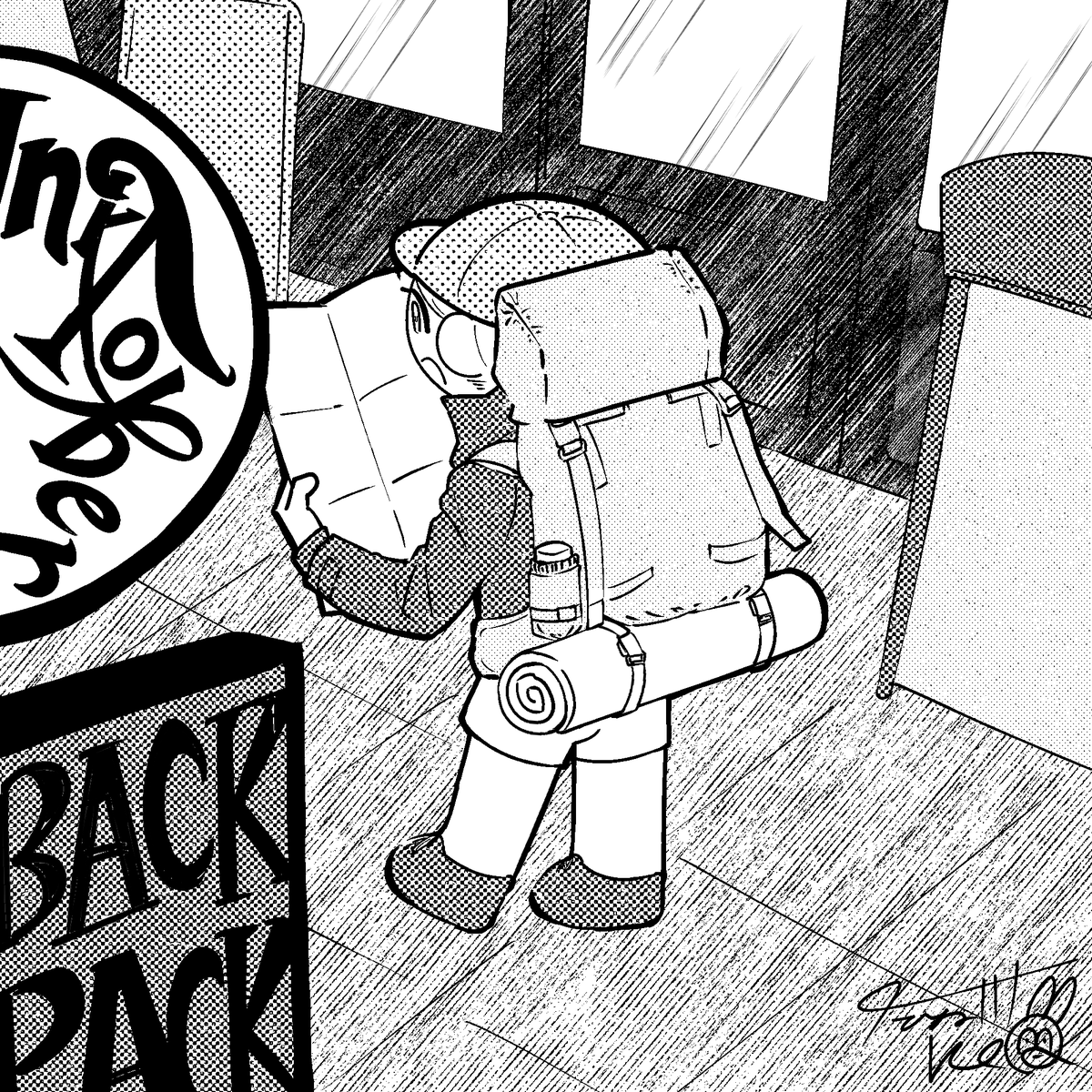 01. Backpack
 #inktober #inktober2024 #インクトーバー 