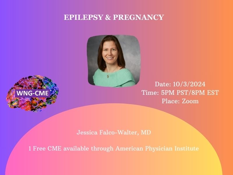 Join us TOMORROW for October’s CME on Epilepsy &amp; Pregnancy with Dr. Jessica Falco-Walter 

DM us for link 📩